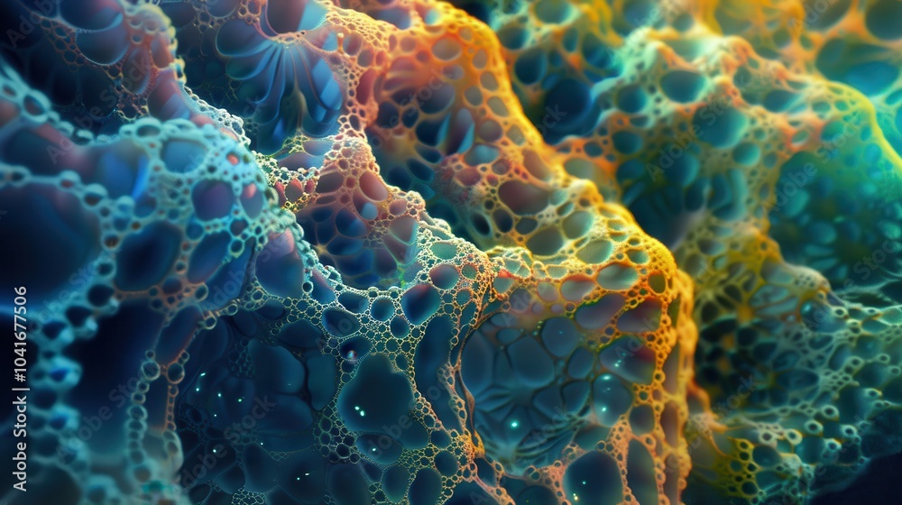 Fototapeta premium Abstract Cellular Structure Background in Low Resolution
