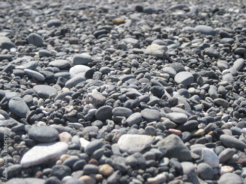 Close-up of Rocks on Beach Gravel