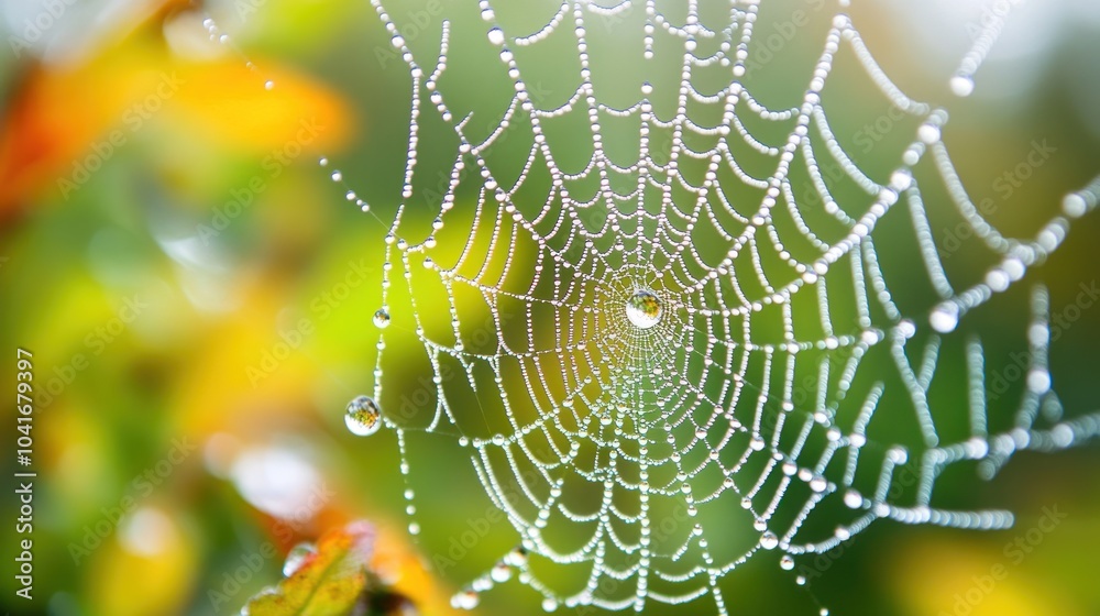 Dew Drops on Spider Web Dew Drops on Spider Web