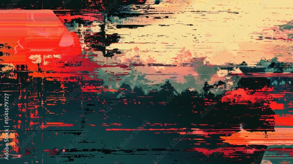 Fototapeta premium Vibrant Abstract Digital Background Art