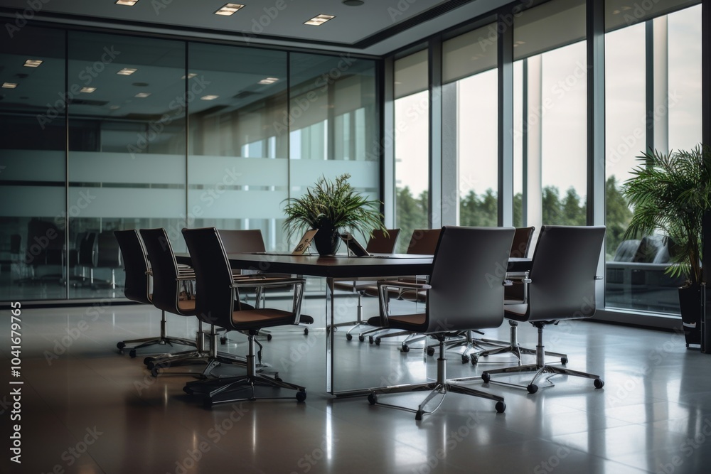 Fototapeta premium Interior of a modern empty conference room