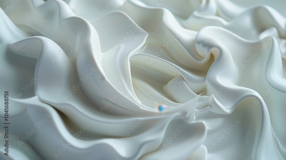 Obraz premium Abstract Swirls of Yogurt Texture in High Fidelity