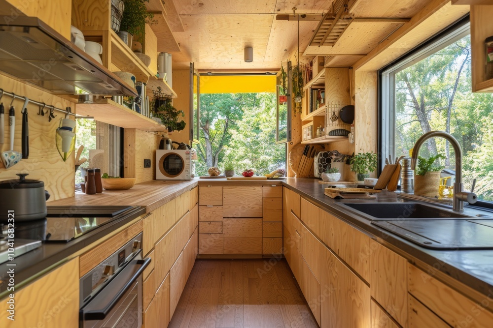 Interior of a zero waste kitchen Interior of a zero waste kitchen
