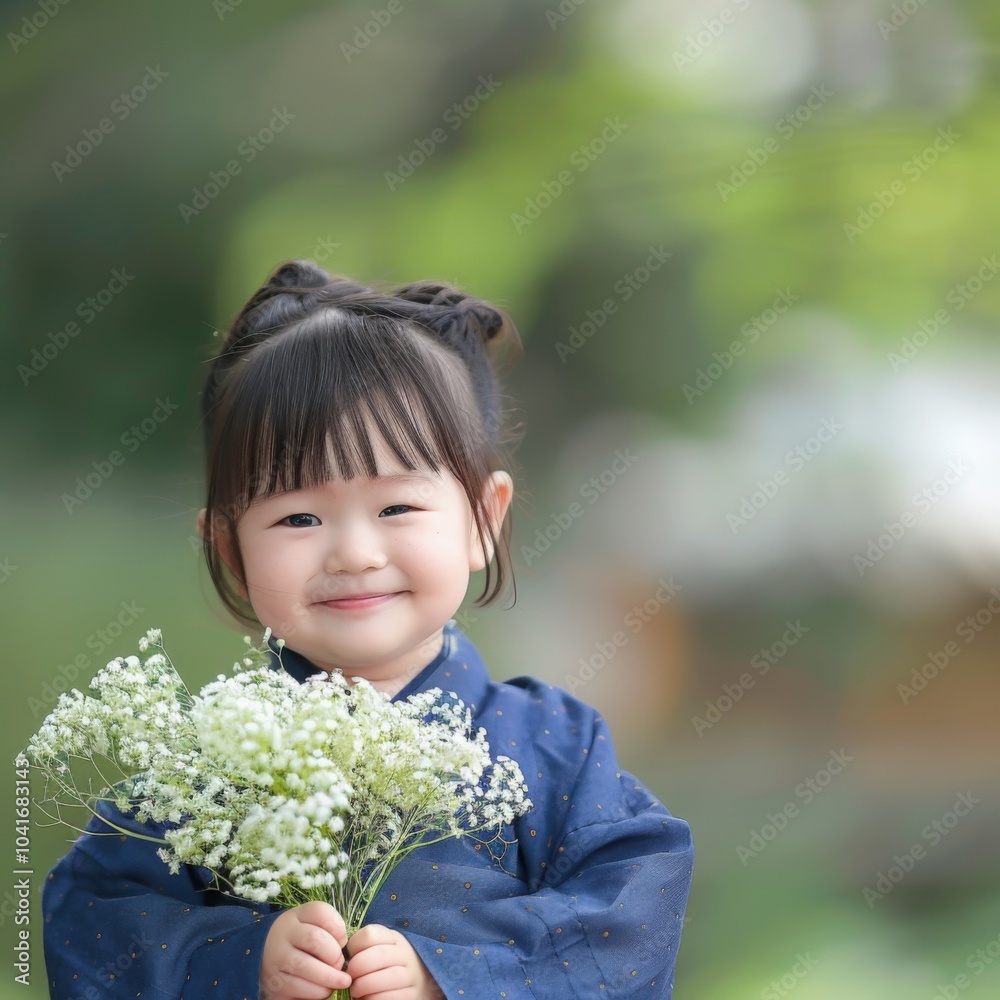 little girl with a flower little girl with a flower