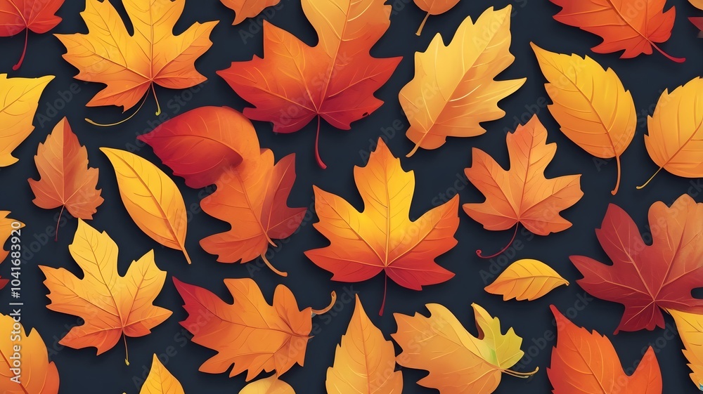 Amazing seamless background with autumn leaves. Amazing seamless background with autumn leaves.
