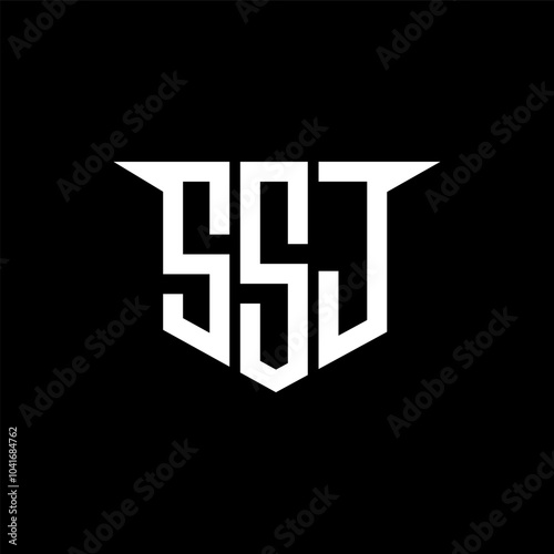 SSJ letter logo design with white background in illustrator, vector logo modern alphabet font overlap style, calligraphy designs for logo, Poster, Invitation, etc.