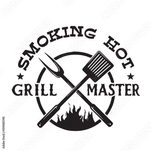 smoking hot grill master logo inspirational positive quotes, motivational, typography, lettering design