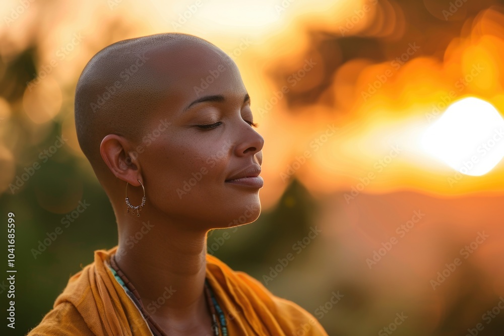 A woman with a bold hairstyle and ear piercings, perfect for editorial or commercial use A woman with a bold hairstyle and ear piercings, perfect for editorial or commercial use