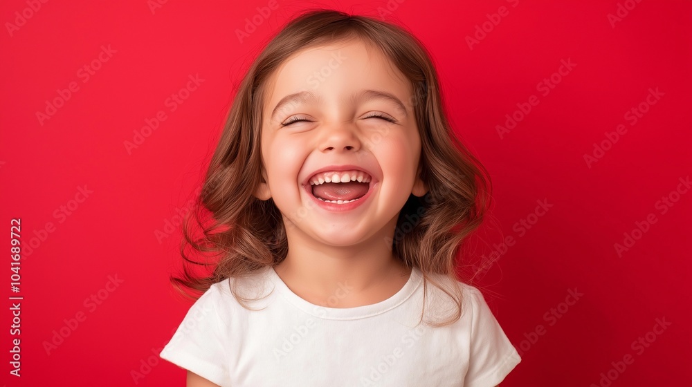 White girl on isolated background White girl on isolated background