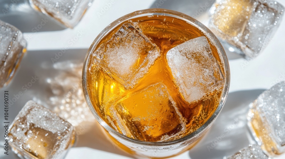 Erfrischender Whisky mit Eiswürfeln – perfekt für Frühlingspartys und Getränkeaktionen Erfrischender Whisky mit Eiswürfeln – perfekt für Frühlingspartys und Getränkeaktionen