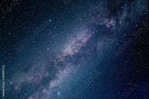Obraz na płótnie Starry sky. Night scape with beautiful starry sky w salonie