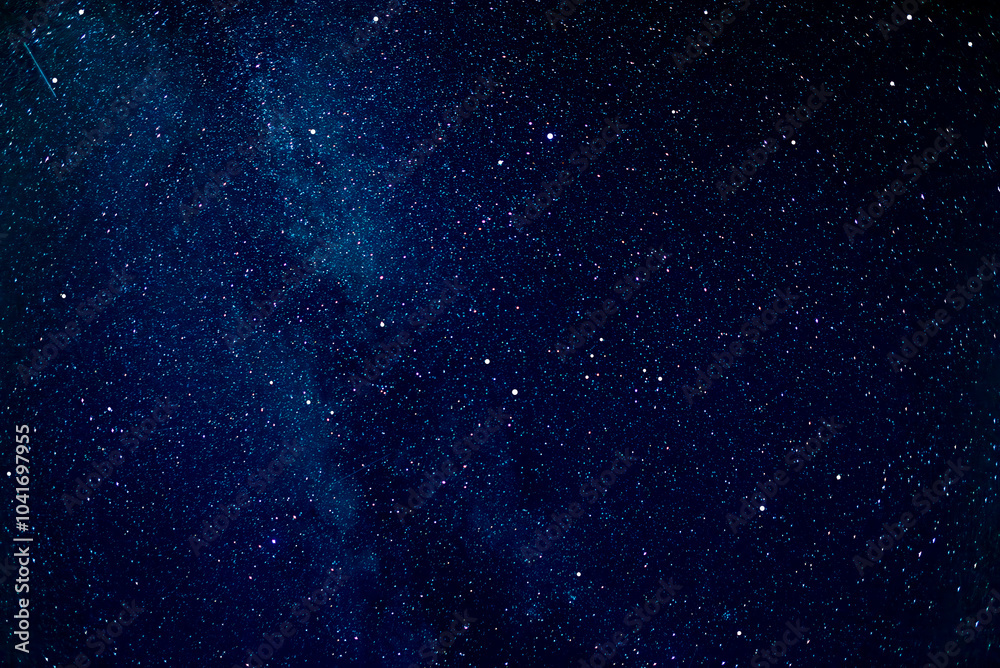 Starry sky. Night scape with beautiful starry sky