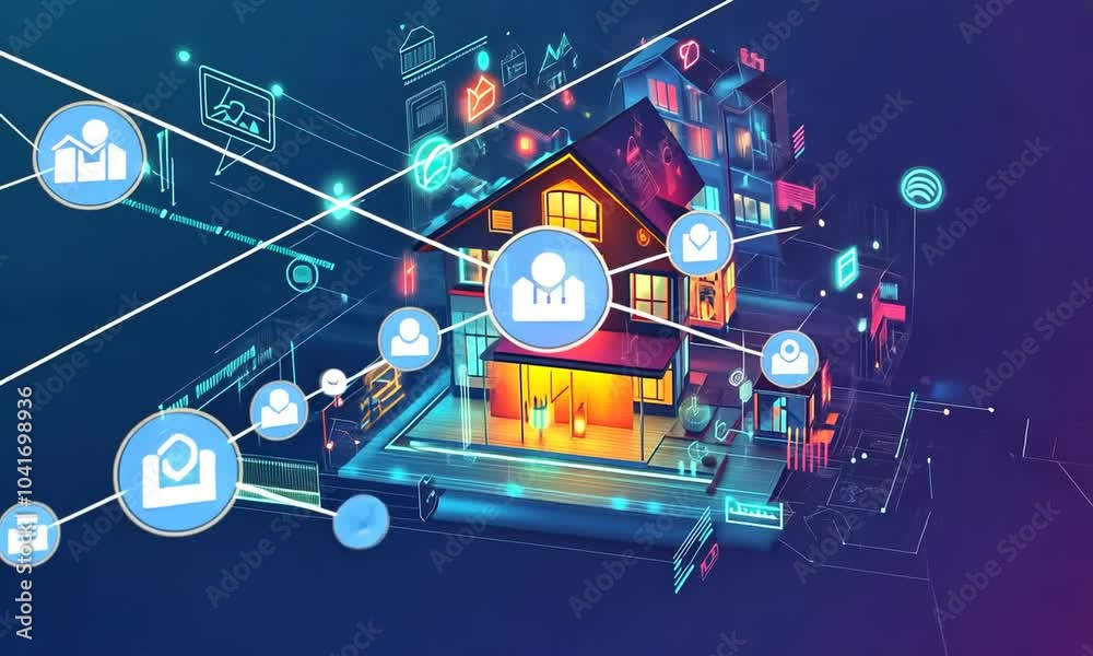 Smart Home Technology Network with Connected Devices and Systems Smart Home Technology Network with Connected Devices and Systems