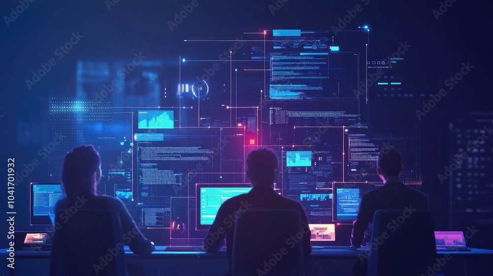 Collaborative project management on digital platform, flat design, front view, tech theme, animation Collaborative project management on digital platform, flat design, front view, tech theme, animation