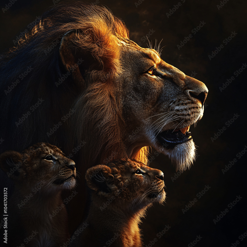 Naklejka premium Lion