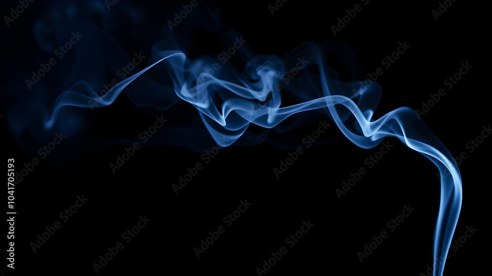 Ethereal Smoke Wisps Soft, colored smoke trails floating against a black canvas