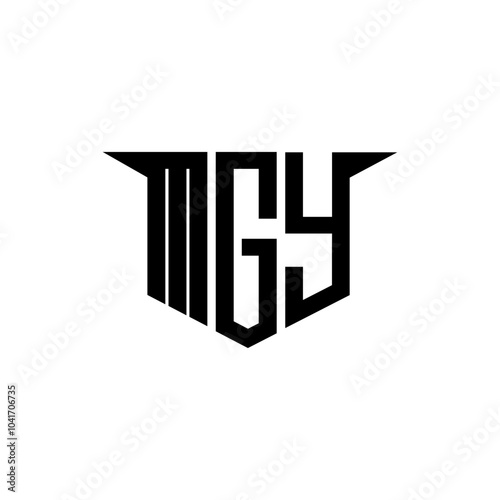 MGY letter logo design with white background in illustrator, vector logo modern alphabet font overlap style, calligraphy designs for logo, Poster, Invitation, etc. photo