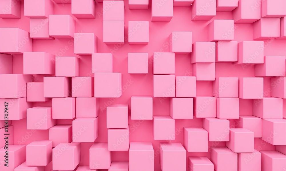 Random shifted pink cube boxes block background wallpaper Random shifted pink cube boxes block background wallpaper