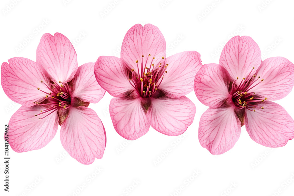 Beautiful Sakura Flowers Isolated on Transparent Background – Perfect for Floral Designs, Nature-Themed Artworks, and Spring Decorations – High-Resolution Pink Cherry Blossom PNG for Creative Use