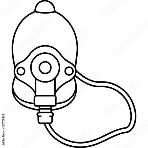 oxygen mask on white background