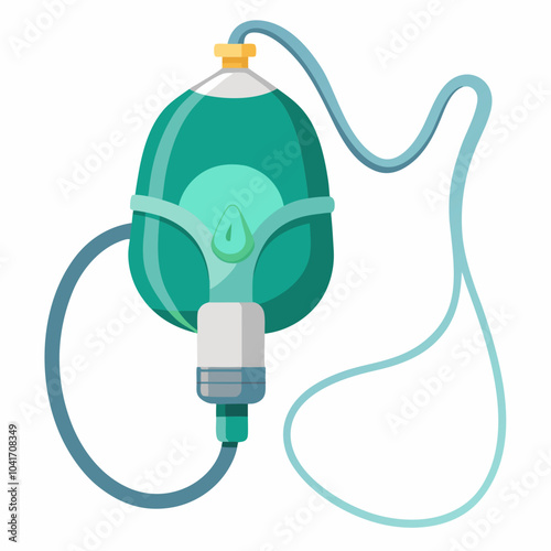 oxygen mask on white background