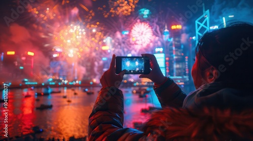 Capturing Fireworks Over a City at Night