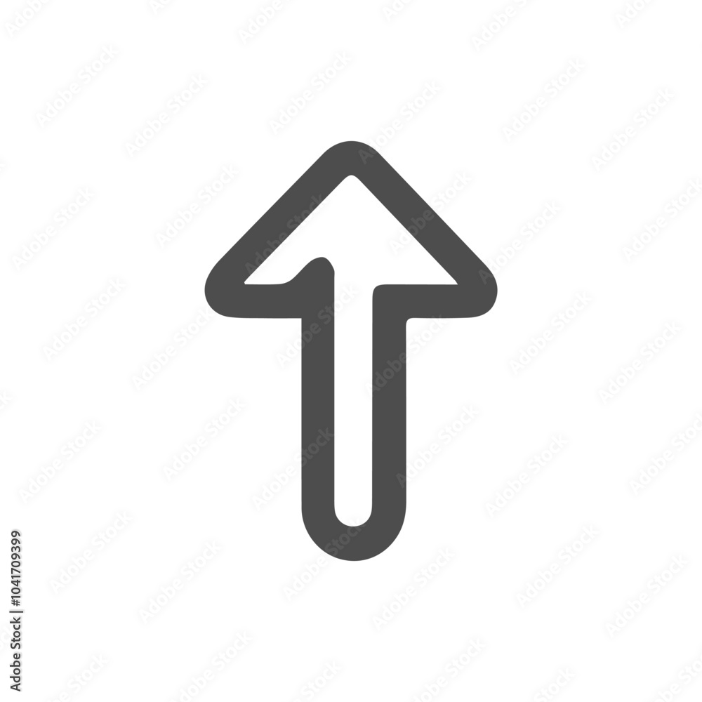 Arrow of an unusual shape icon, direction of movement. Arrow of an unusual shape icon, direction of movement.