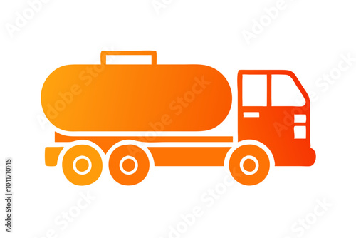 Transportation liquid cistern truck icon vector