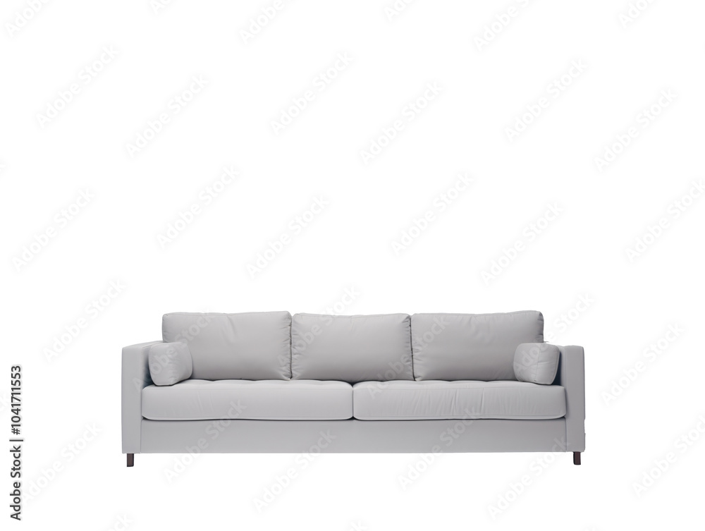 a white couch with a white background a white couch with a white background