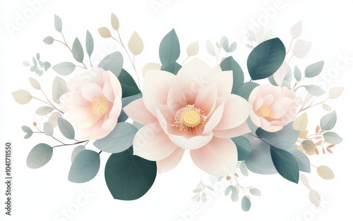 Retro traditional Chinese elements flower and bird texture art background