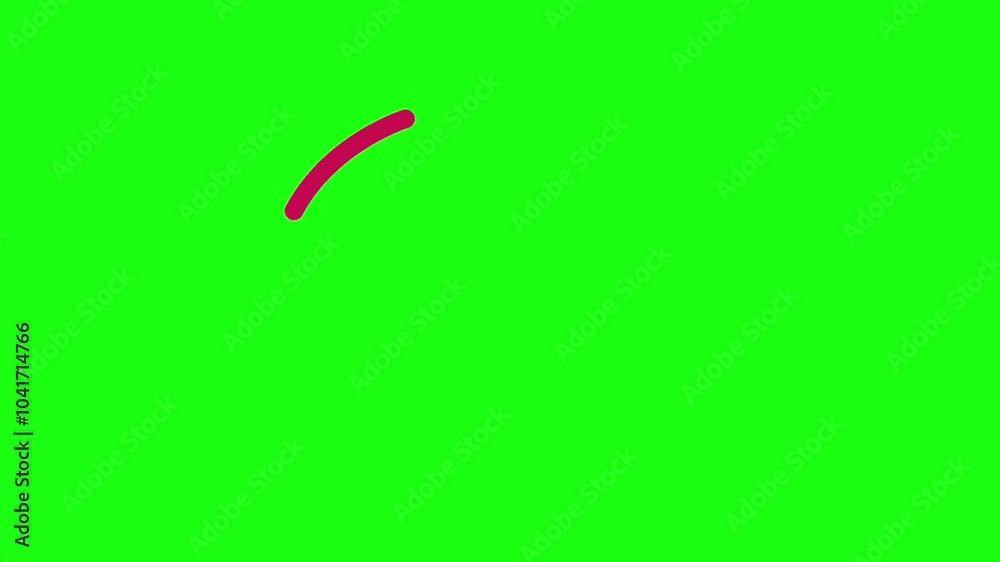 Animated red circle drawn, marker pen style, isolated on transparent background, for composition. Copy space
