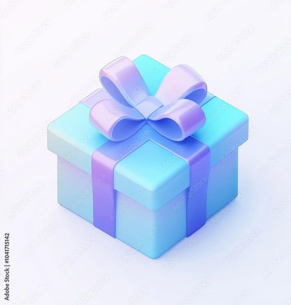 Obraz premium blue gift box
