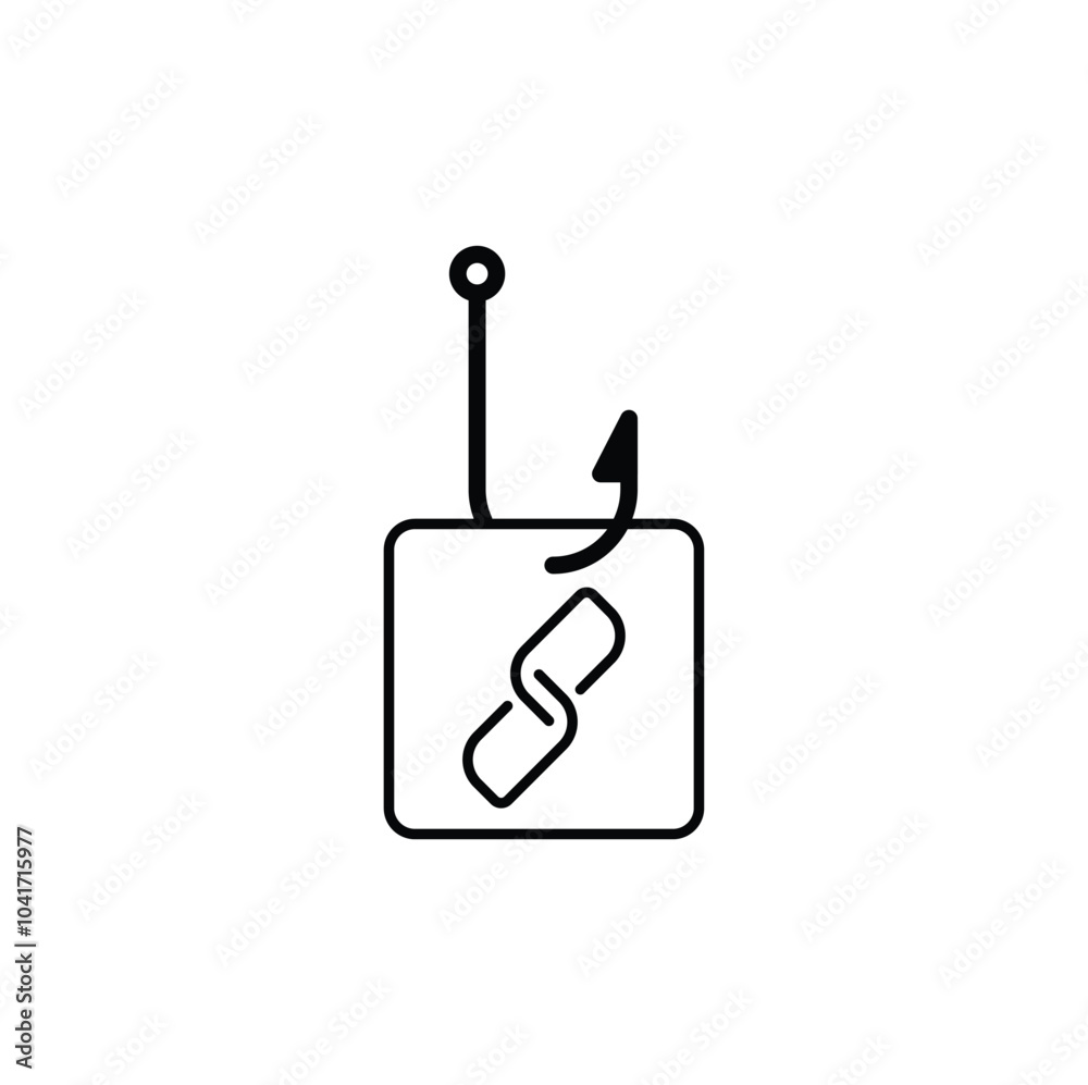 Obraz premium Flat phishing icon. Vector illustration design. Eps 10.
