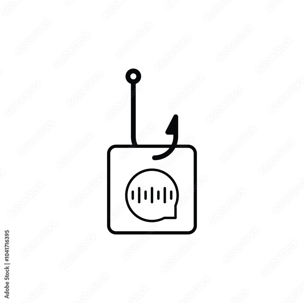 Obraz premium Flat phishing icon. Vector illustration design. Eps 10.