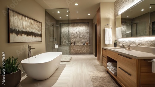 Modern Bathroom with Elegant Design and Natural Light