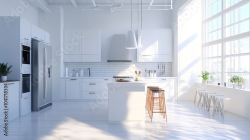 Modern Bright Kitchen with Natural Light