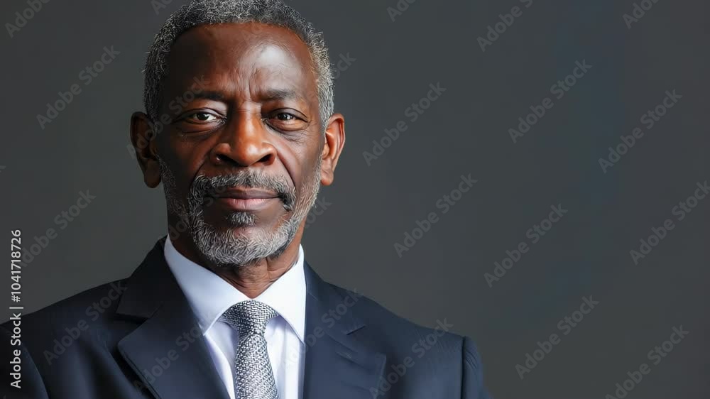 A distinguished older man exudes confidence in a tailored dark suit, crisp white shirt, and patterned tie. His authoritative presence is perfect for business and leadership themes. A distinguished older man exudes confidence in a tailored dark suit, crisp white shirt, and patterned tie. His authoritative presence is perfect for business and leadership themes.