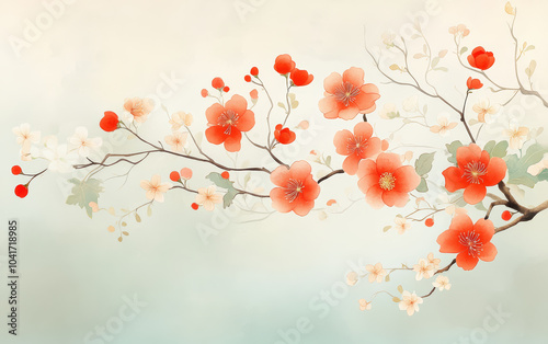 Vintage floral texture art background