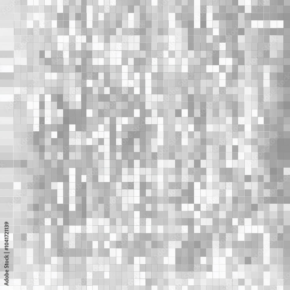 Silver colored flat digital pixel art modern design isolated on white Silver colored flat digital pixel art modern design isolated on white