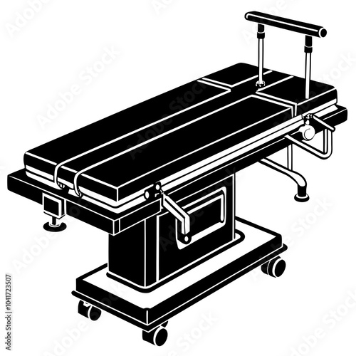 surgical table silhouette 
 for doctor surgery
