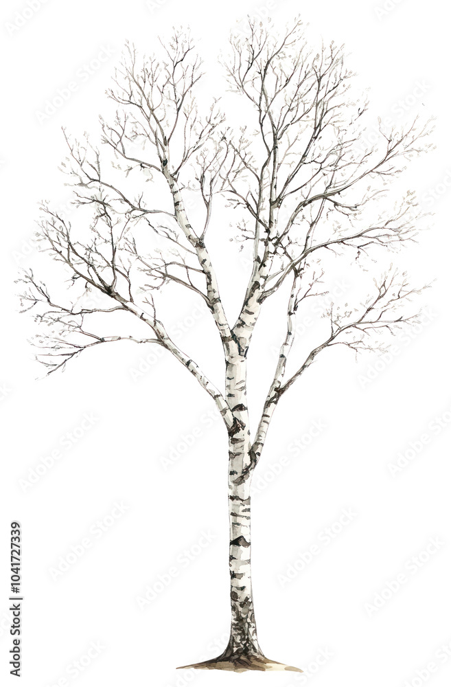 PNG Birch art illustration drawing. PNG Birch art illustration drawing.