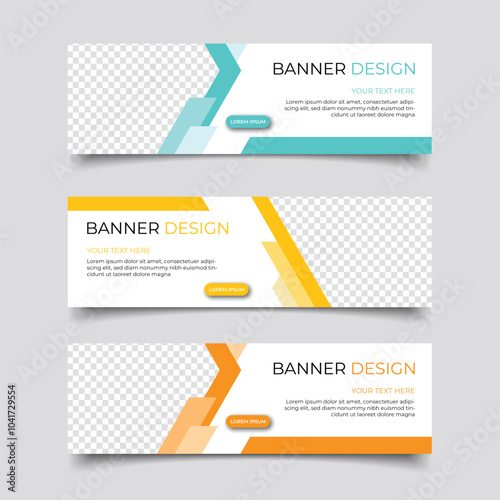 Modern business banner abstract design. Clean simple creative background vector template design