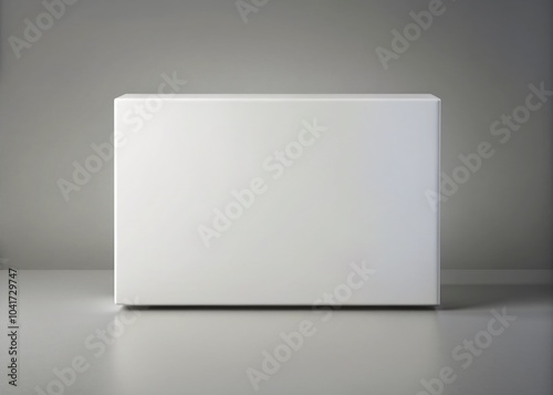 Wallpaper Mural 3D Rendering of an Empty White Rectangle Box on Gray Background for Product Photography Torontodigital.ca