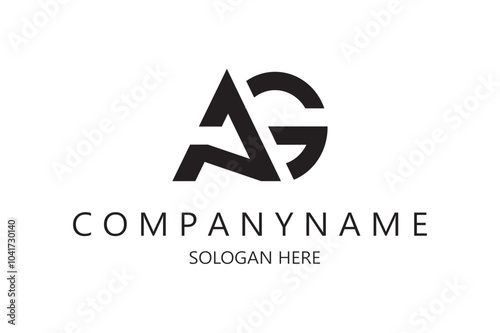 Creative AG Business logo Vector template. Simple AG Letter logo. Initial AG font type logo.