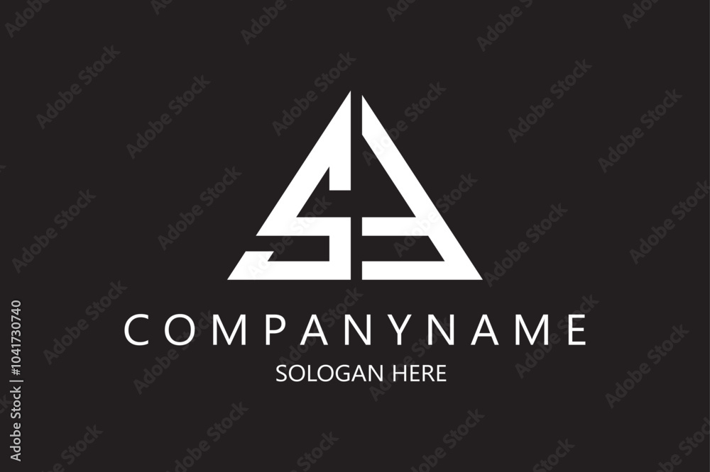 sf logo design with abstract and geometric vector sf logo design with abstract and geometric vector