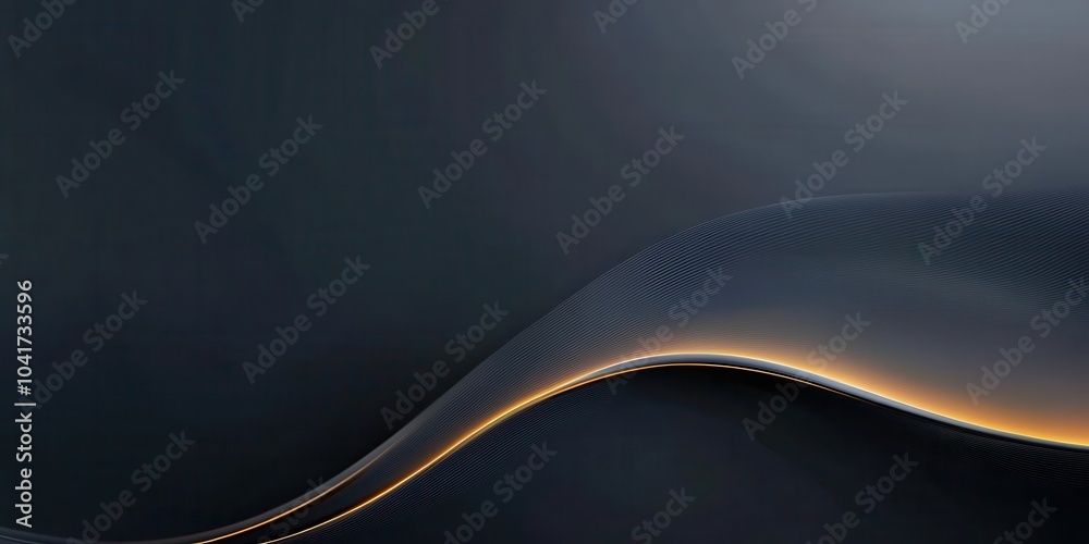 Fototapeta premium Abstract background with smooth flowing lines in dark colors.