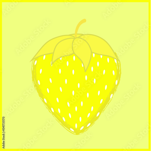 Abstract Yellow Strawberry