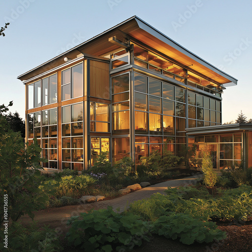 Sustainable living center with eco-friendly resources