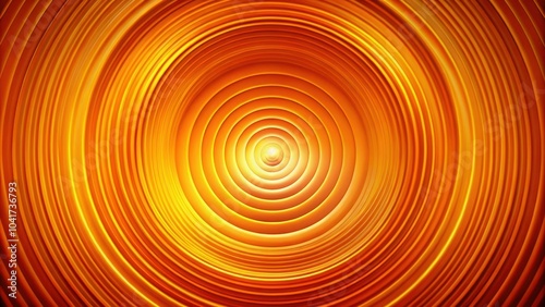 Concentric circles of golden and orange hues radiating outward from a central point, creating a hypnotic and abstract pattern.