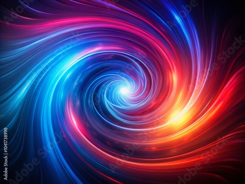 Abstract Swirling Vortex of Vibrant Light in Red, Blue, and Purple for Dynamic Backgrounds